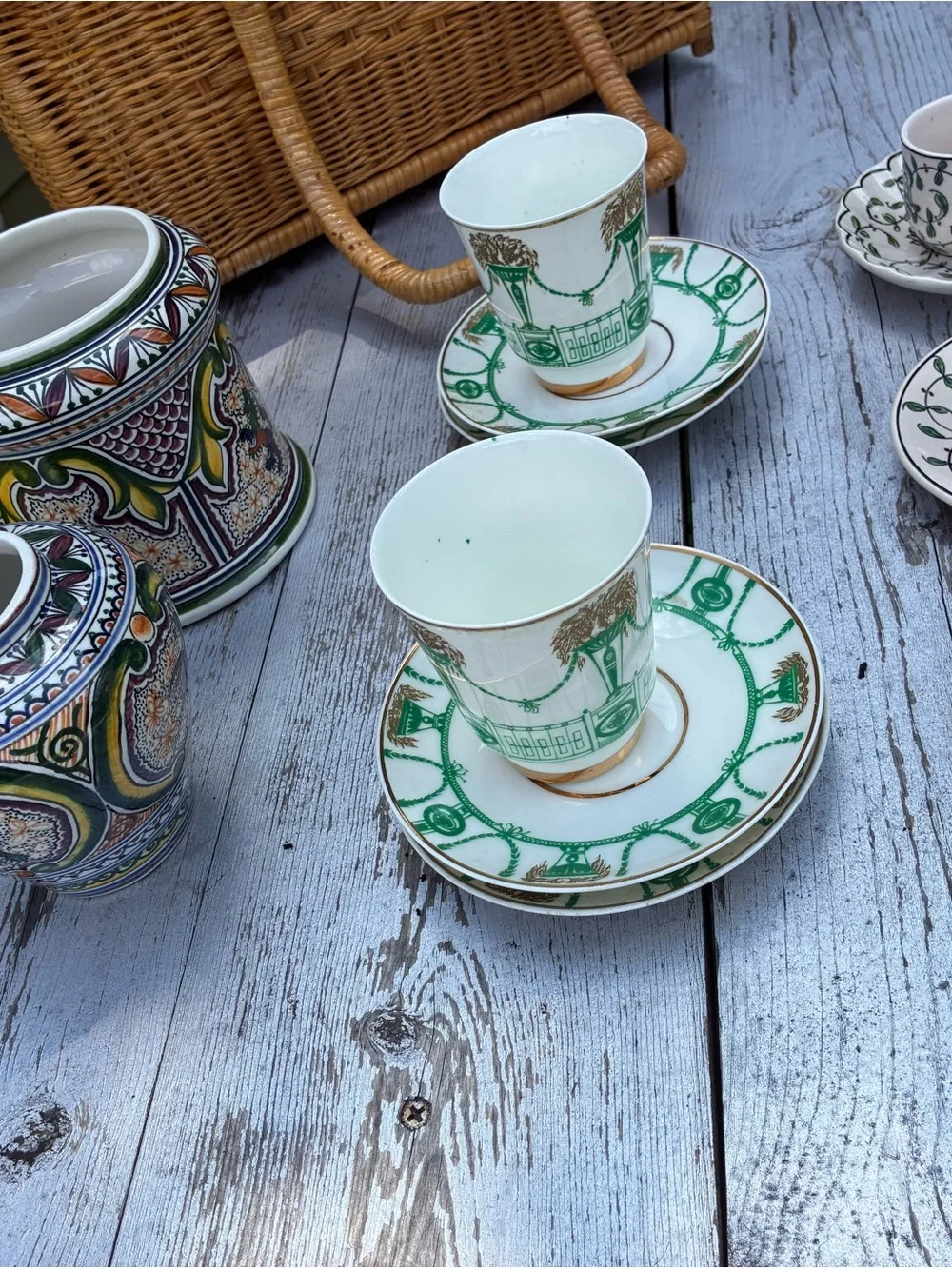Vintage European Porcelain & Pottery Bundle - 7 Pieces (Lomonosov & Coimbra)
